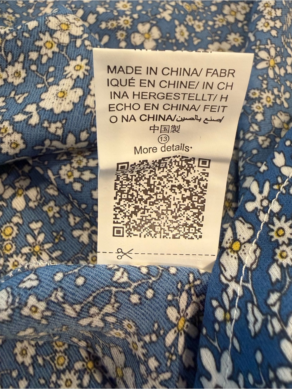 Shein maxi dress blue yellow ditsy floral short sleeves SZ LG - Picture 7 of 11